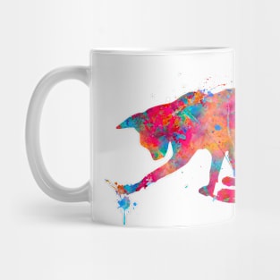 Playful Cat Watercolor Painting Mug